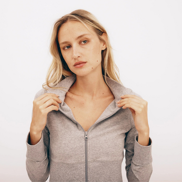 Organic Basics Core Sport Crop Zip Jacket